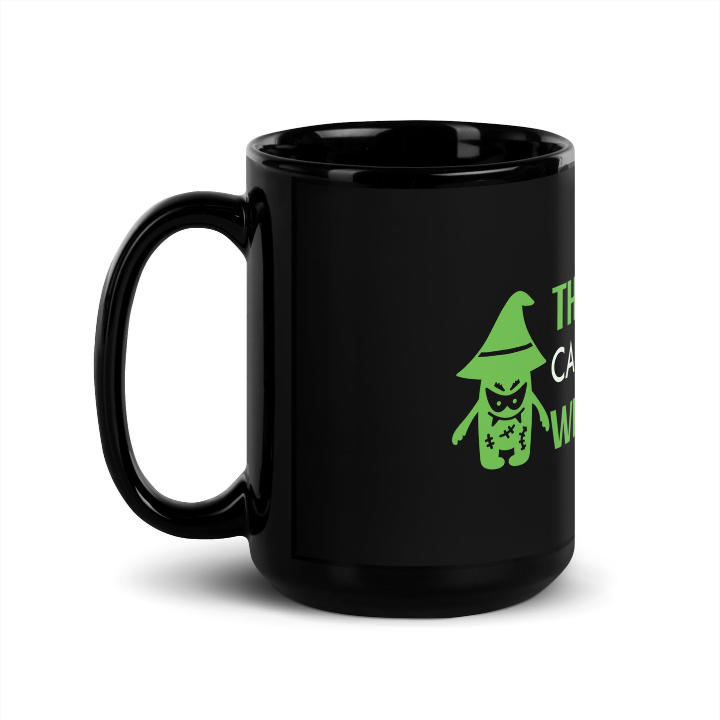 This Witch Can Be Bribed With Coffee Black Glossy Mug