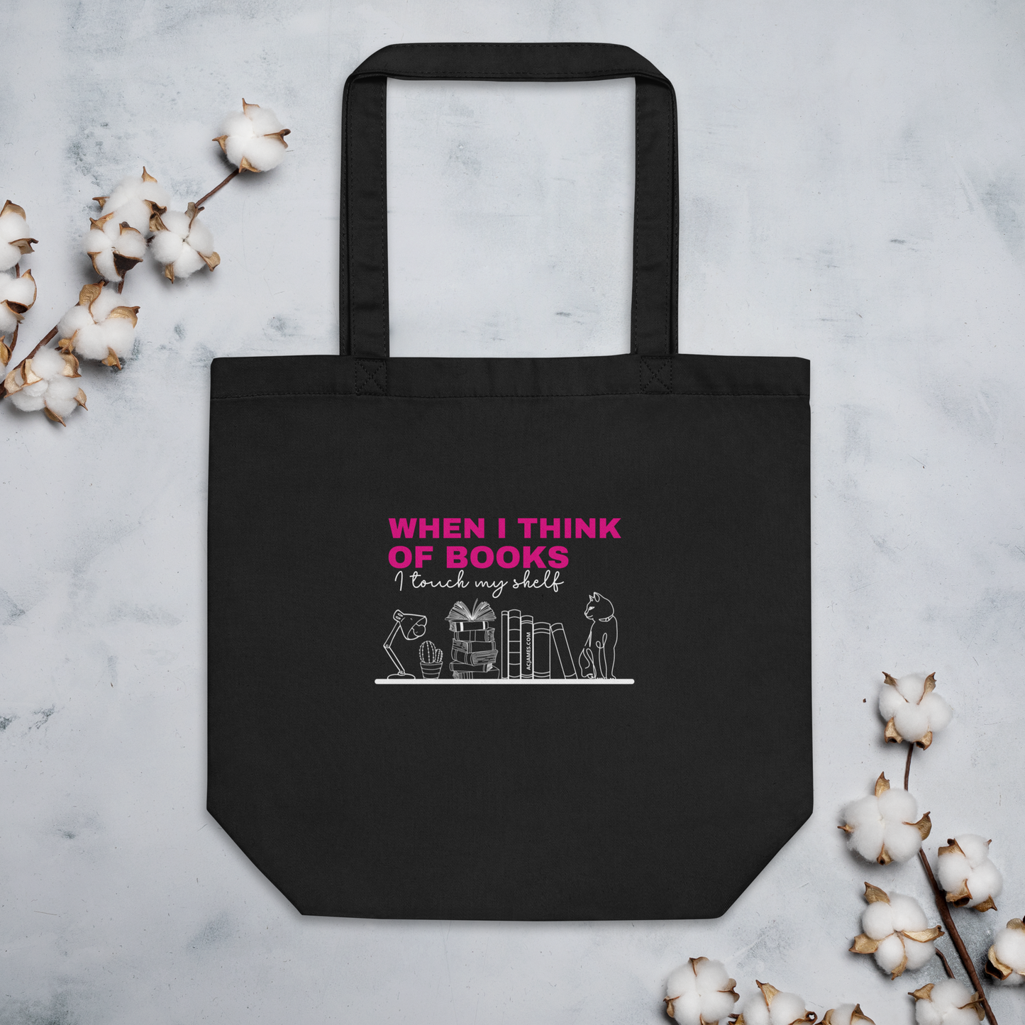 When I Think Of Books I Touch My Shelf Eco Tote Bag