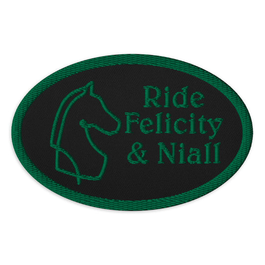 Ride: Felicity & Niall Embroidered Patch