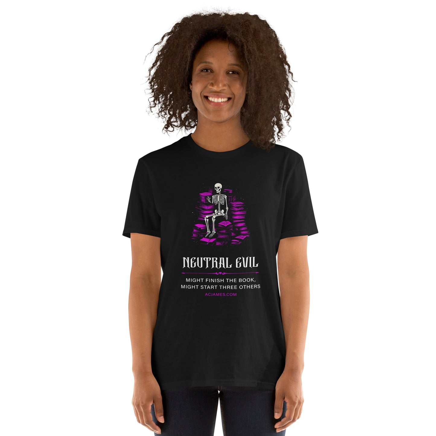 Neutral Evil Book Lover Short-Sleeve Unisex T-Shirt