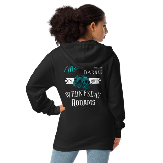 Wednesday Unisex Fleece Zip Up Hoodie