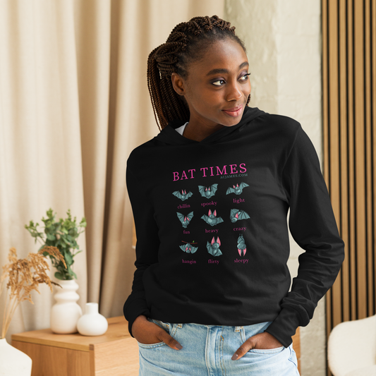 Bat Times Hooded Long-Sleeve Tee