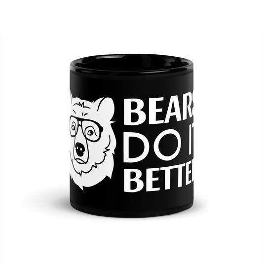 Nerd Meets Curvy „Bears Do It Better“ Tasse (schwarz)