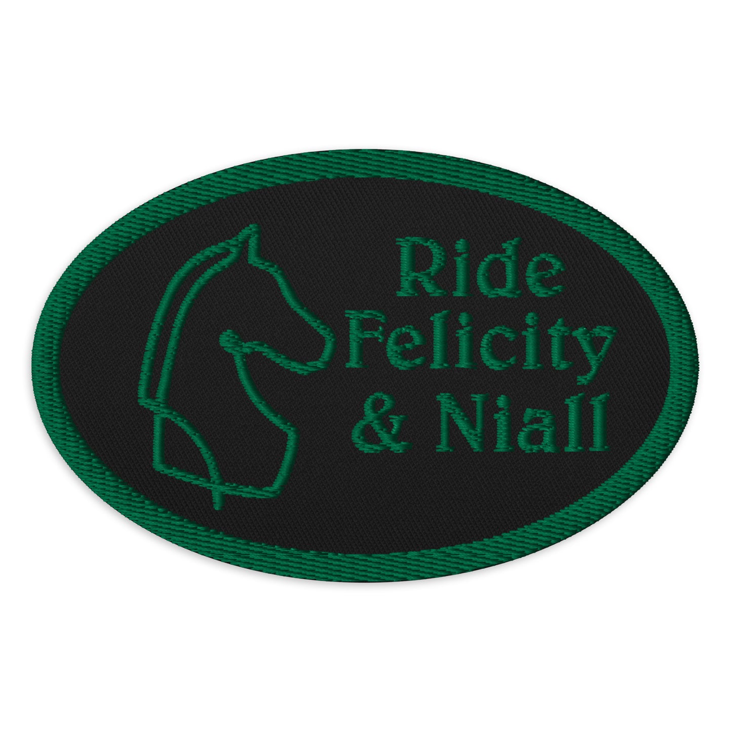 Ride: Felicity & Niall Embroidered Patch