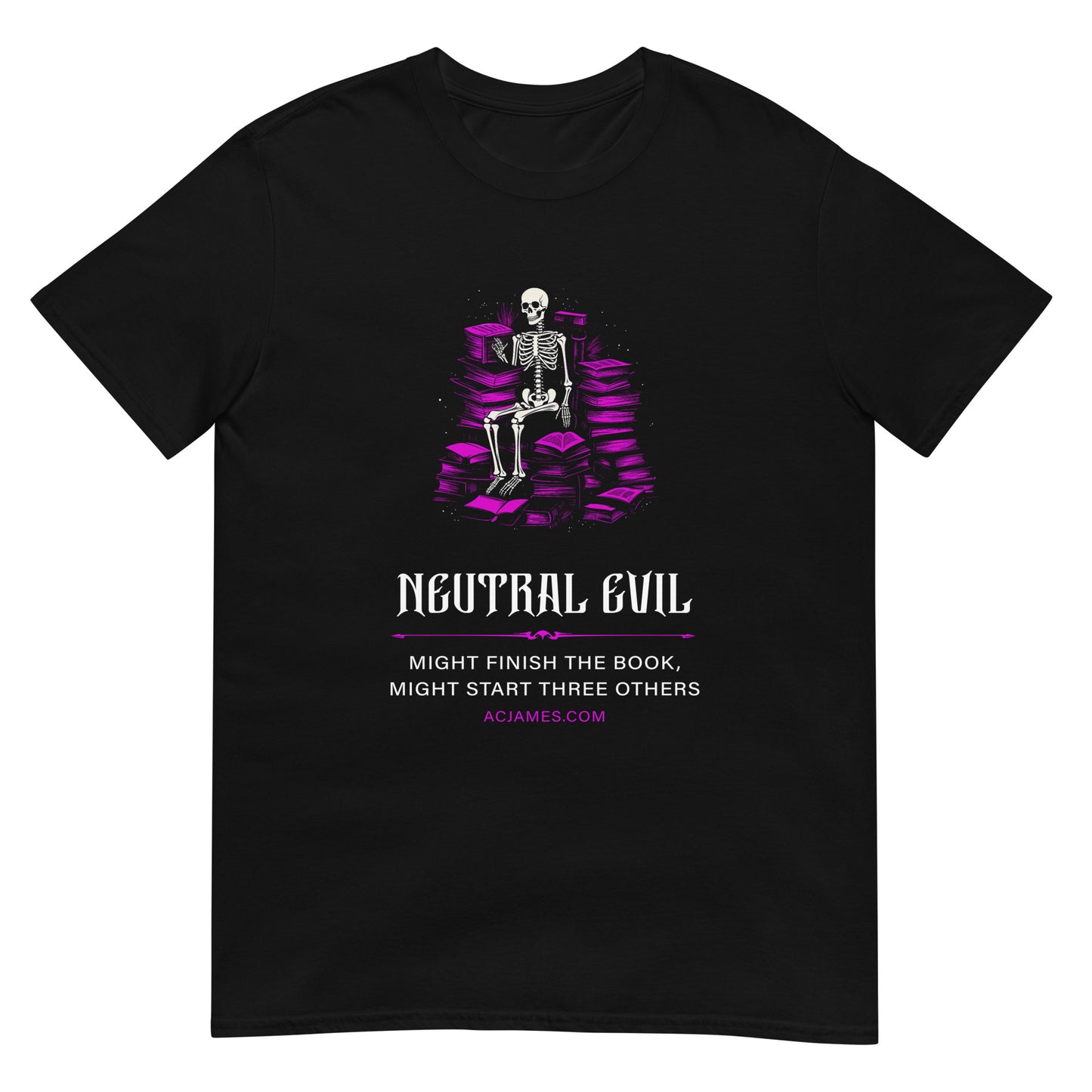 Neutral Evil Book Lover Short-Sleeve Unisex T-Shirt