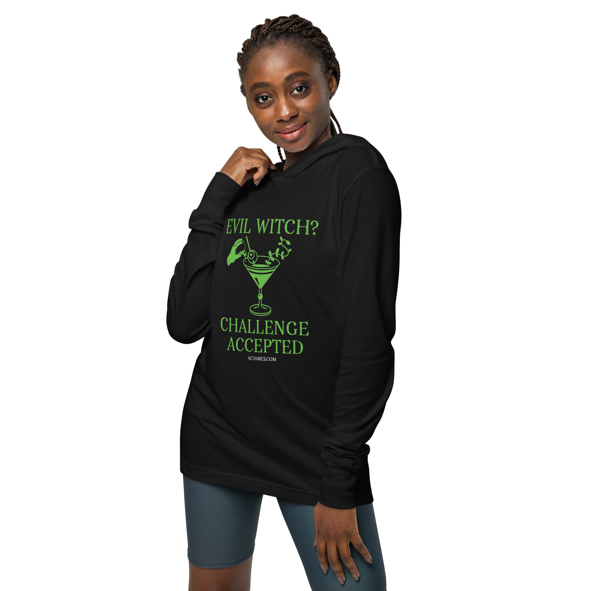 Evil Witch Hooded Long-Sleeve Tee