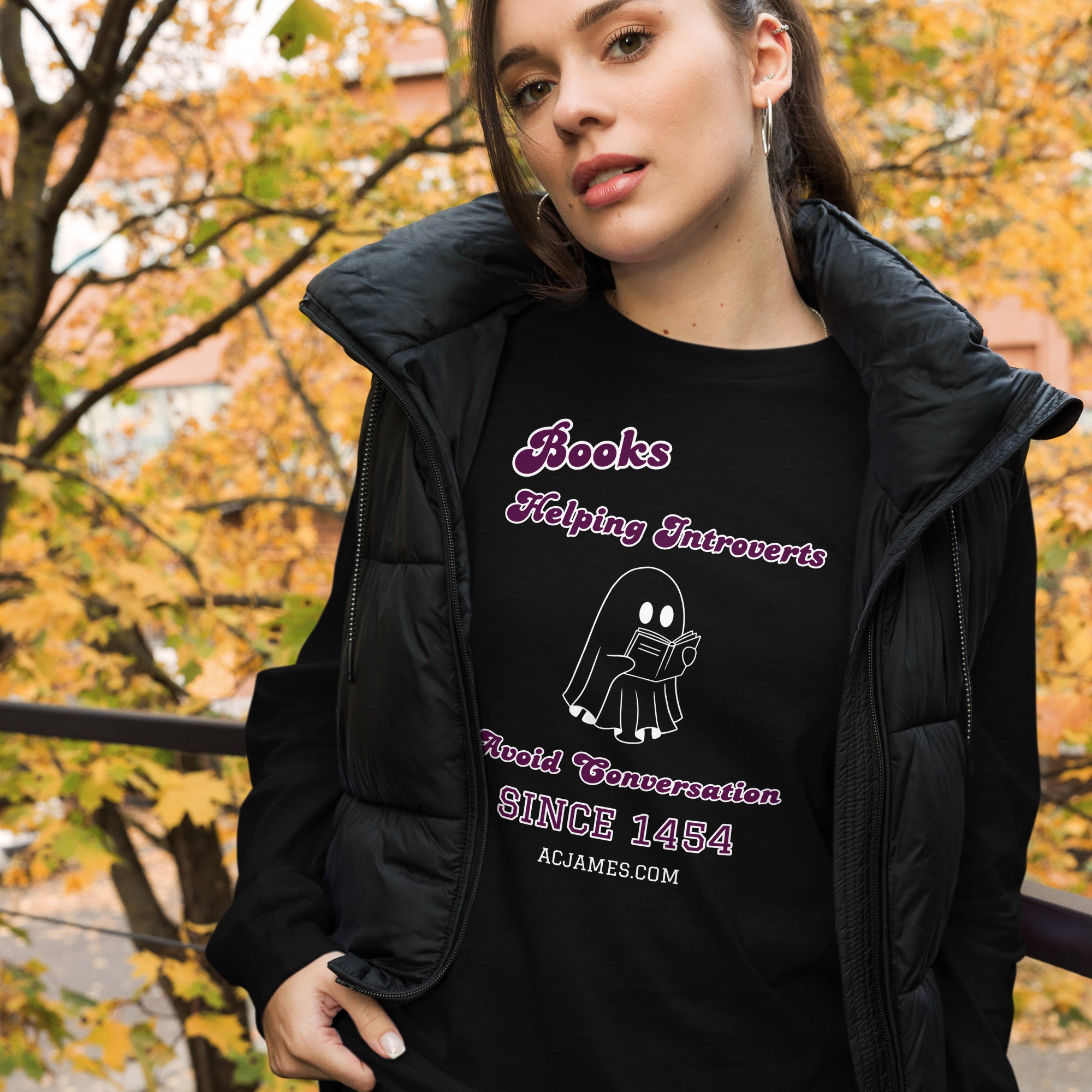 Books: Helping Introverts Avoid Conversation Since 1454 Unisex Long Sleeve Tee
