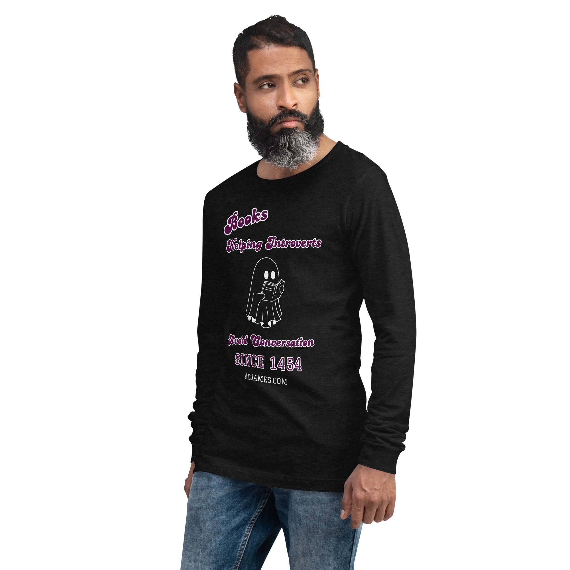 Books: Helping Introverts Avoid Conversation Since 1454 Unisex Long Sleeve Tee