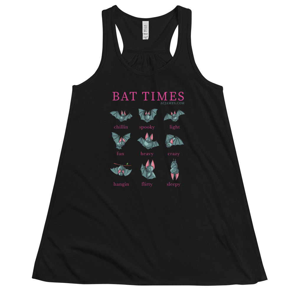 Bat Times Women's Flowy Racerback Tank