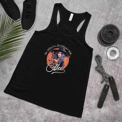 This Witch Can Be Bribed With Coffee Women's Flowy Racerback Tank
