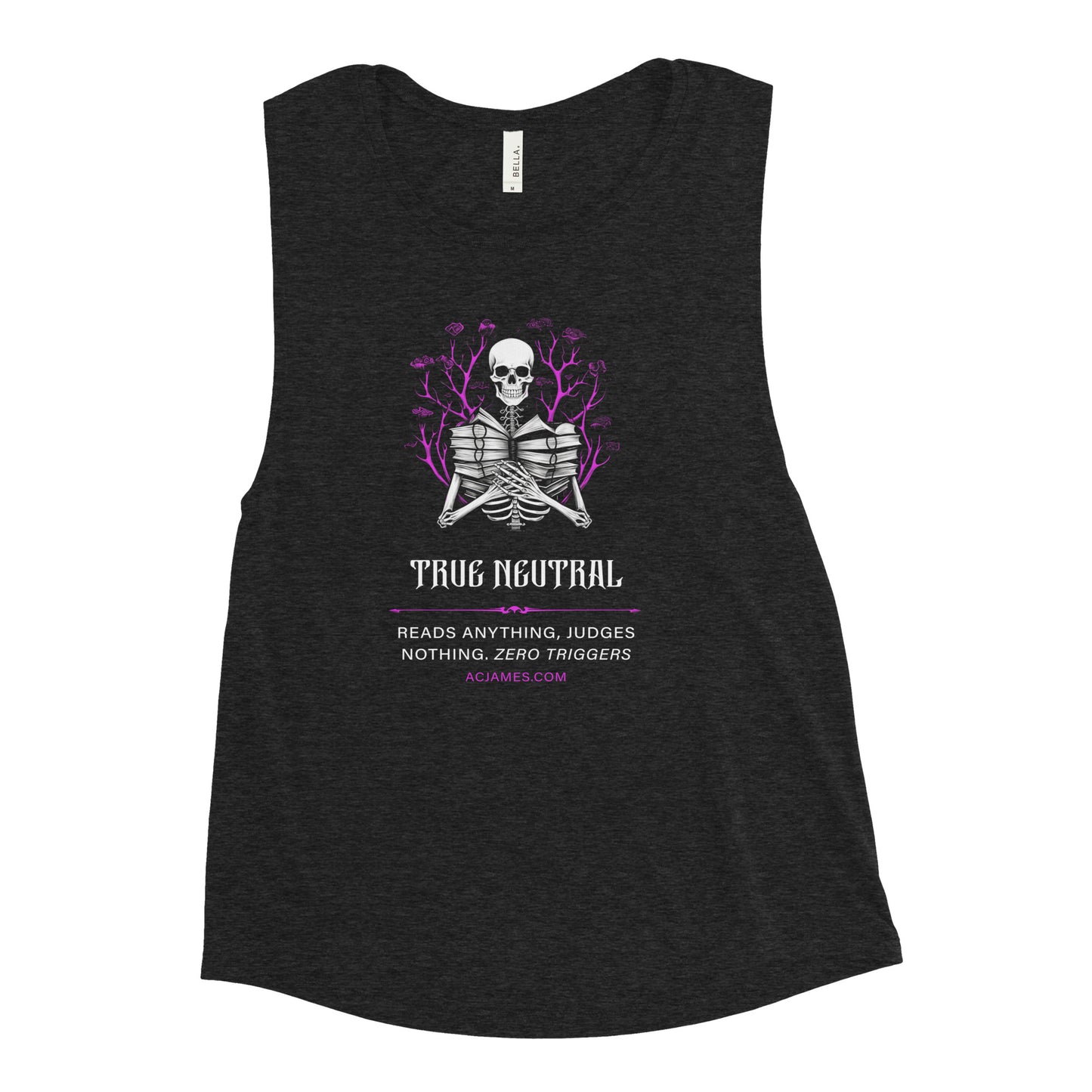 True Neutral Book Lover Alignment Ladies’ Muscle Tank