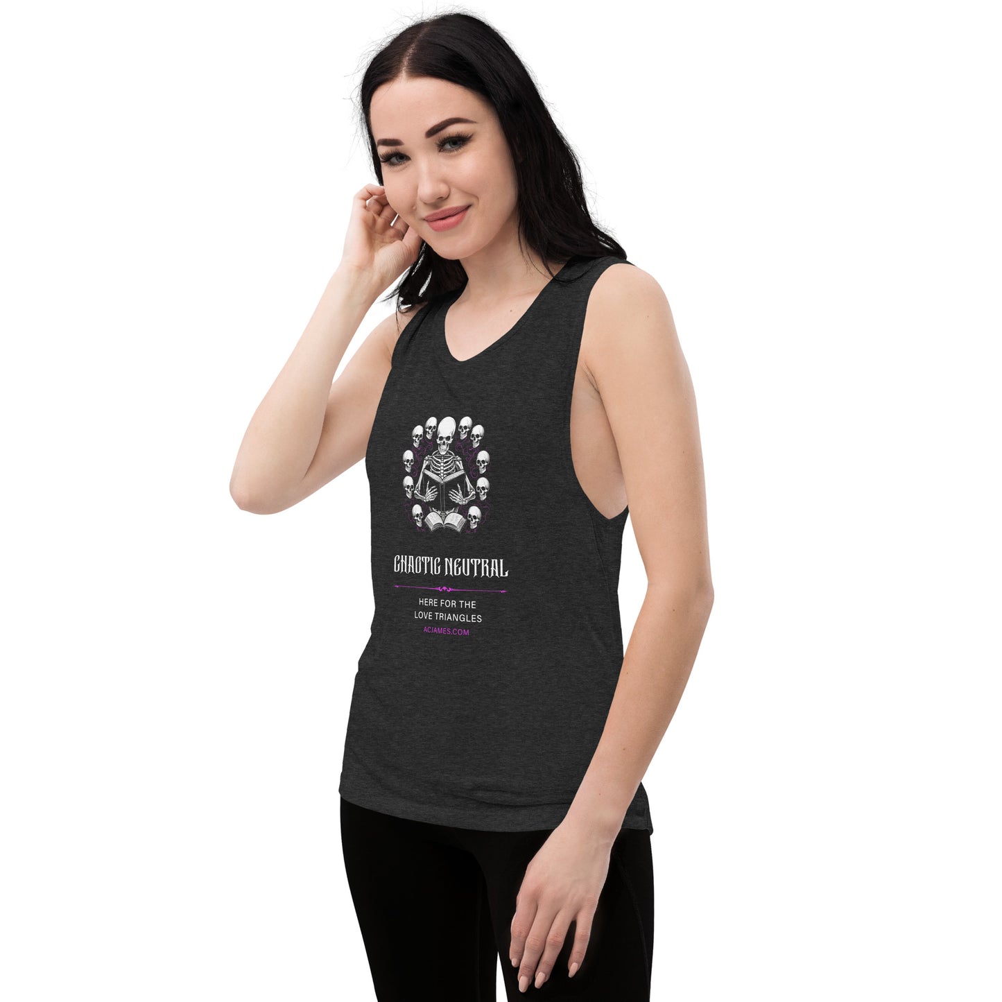 Chaotic Neutral Book Lover Alignment Ladies’ Muscle Tank