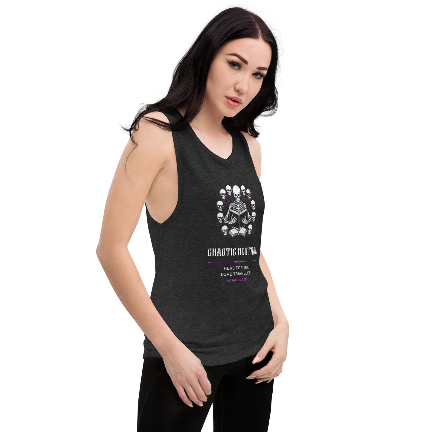 Chaotic Neutral Book Lover Alignment Ladies’ Muscle Tank